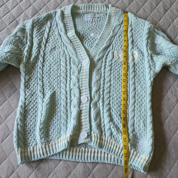 Taylor Swift Inspired 1989 Light blue Knit Cardigan Size Medium - Picture 6 of 9